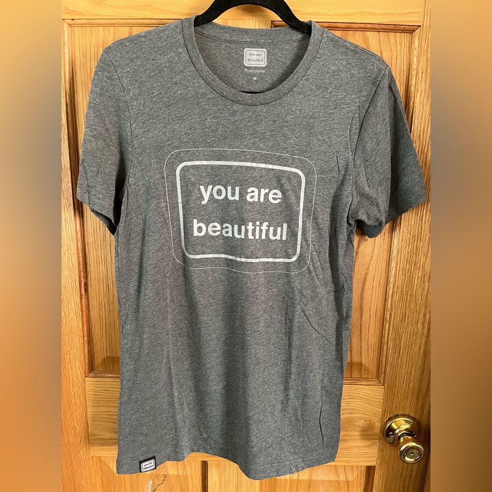 Threadless Gray 'You Are Beautiful' Tee